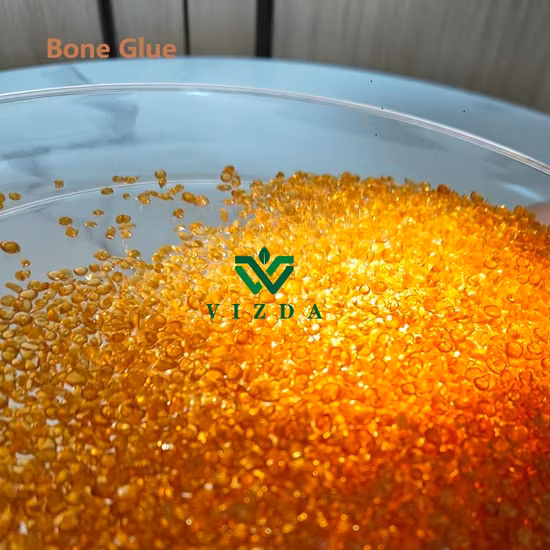Granules de gélatine industrielle à usage adhésif