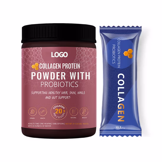 Favorise la santé des cheveux, des ongles, de la peau, des os et des articulations, poudre de peptides de collagène de protéines OEM de marque privée de chocolat avec de la vitamine C